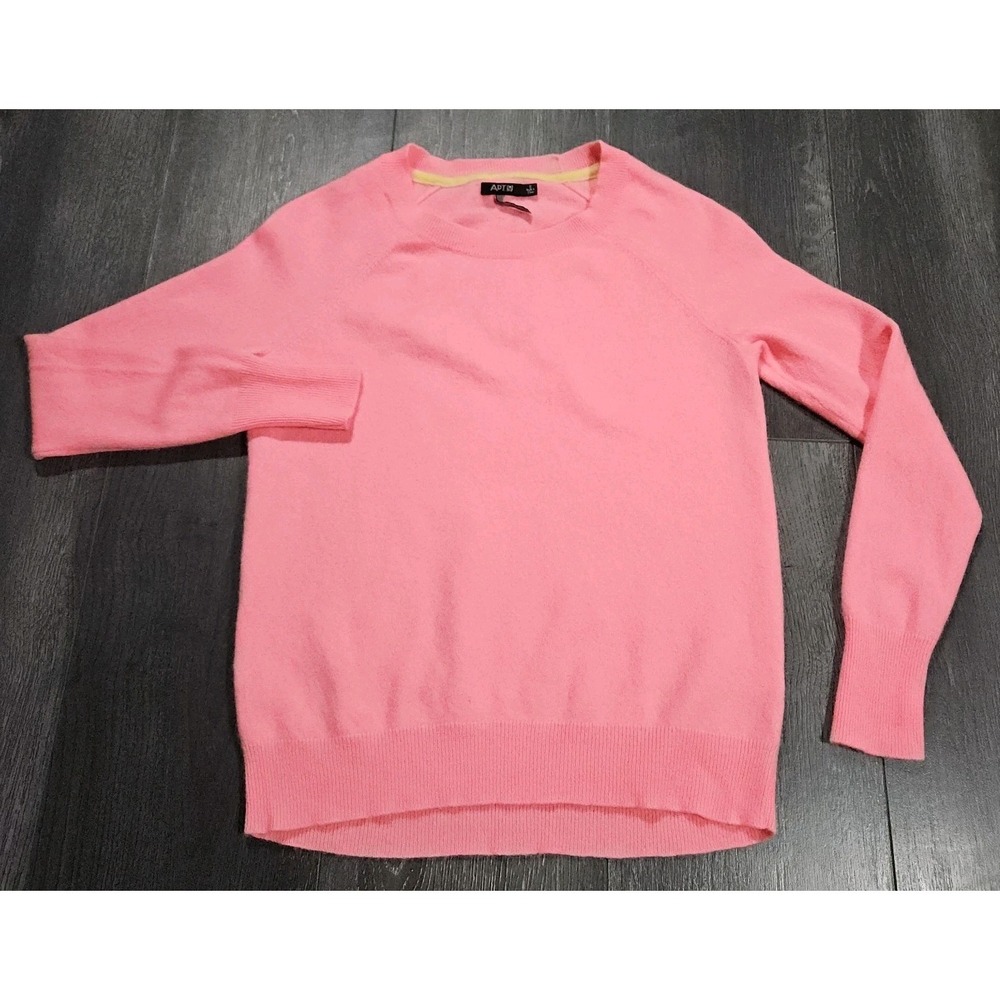 Apt 9 Cashmere Sweater Women S Pink Preppy Barbie Ribbed Soft Office Career City